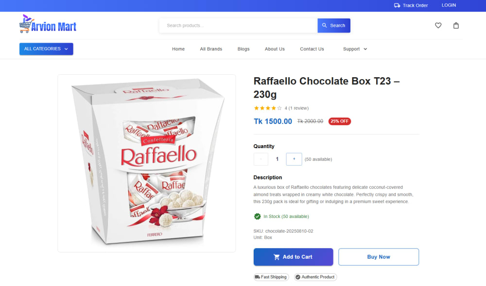 ArvionMart Ecommerce